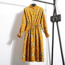 Load image into Gallery viewer, Butterfly Sleeve Elastic Waist Print Long Dress