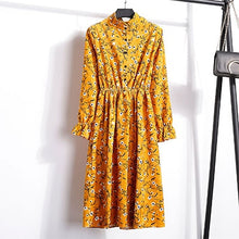 Load image into Gallery viewer, Butterfly Sleeve Elastic Waist Print Long Dress