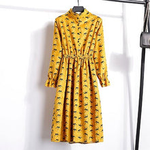Load image into Gallery viewer, Butterfly Sleeve Elastic Waist Print Long Dress