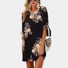 Load image into Gallery viewer, Mini Floral Chiffon Summer Dress